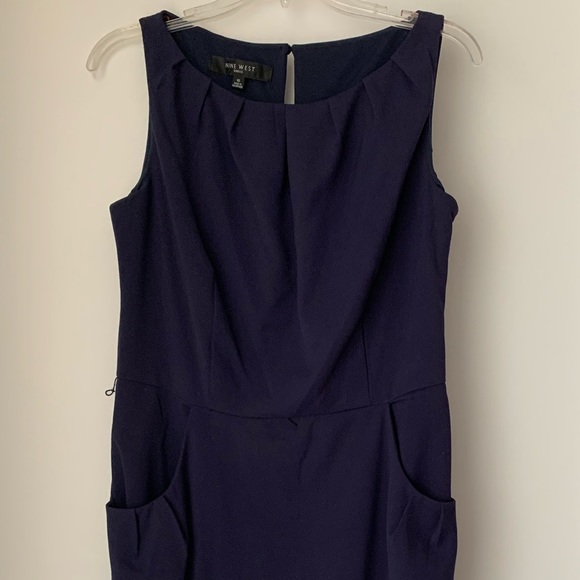 Nine West Navy Blue Dress - Picture 1 of 8